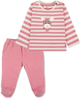Sterntaler Set shirt met lange mouwen en broek roze Roze/lichtroze