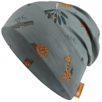 Sterntaler Slouch beanie dieren mat groen