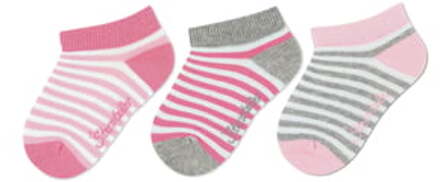 Sterntaler Sneaker sokken 3-pack gestreept roze Roze/lichtroze - 31/34