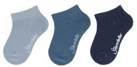 Sterntaler Sneaker sokken 3-pack rib grijs-blauw - 17/18