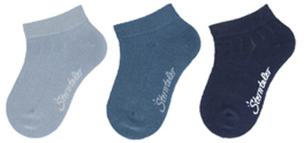 Sterntaler Sneaker sokken 3-pack rib grijs-blauw