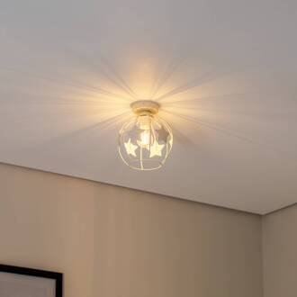 Sterren plafondlamp, zandkleurig, metaal, Ø 21 cm