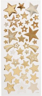 Sterren stickers goud 156x stuks - Stickers Goudkleurig