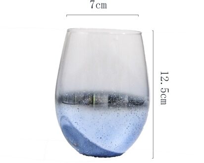 Sterrenhemel Glas Home Melk Cup Sap Cup Creatieve Galvaniseren Koud Drankje Cup Thuis Ontbijt Cup Kawaii Water Fles blauw sterrenhemel lucht / 550ml-1stk