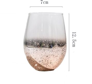 Sterrenhemel Glas Home Melk Cup Sap Cup Creatieve Galvaniseren Koud Drankje Cup Thuis Ontbijt Cup Kawaii Water Fles gouden sterrenhemel lucht / 550ml-2stk