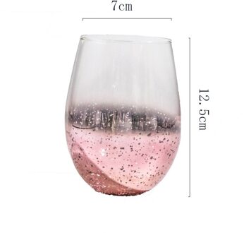 Sterrenhemel Glas Home Melk Cup Sap Cup Creatieve Galvaniseren Koud Drankje Cup Thuis Ontbijt Cup Kawaii Water Fles roze sterrenhemel lucht / 550ml-2stk