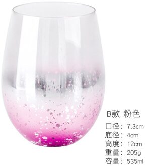 Sterrenhemel Water Cup Creatieve Persoonlijkheid Trend Melk Thee Koffie Melk Mannen En Vrouwen Koppels Leuke Meisjes Super Leuke Bril B sterrenhemel lucht roze