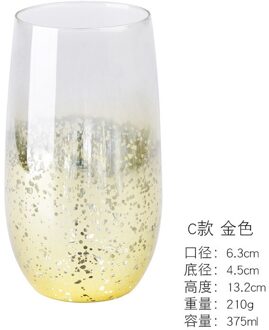 Sterrenhemel Water Cup Creatieve Persoonlijkheid Trend Melk Thee Koffie Melk Mannen En Vrouwen Koppels Leuke Meisjes Super Leuke Bril C section ster goud