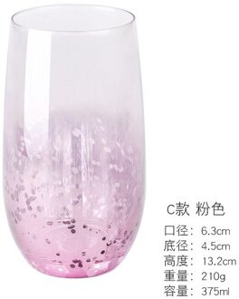 Sterrenhemel Water Cup Creatieve Persoonlijkheid Trend Melk Thee Koffie Melk Mannen En Vrouwen Koppels Leuke Meisjes Super Leuke Bril C sterrenhemel lucht roze