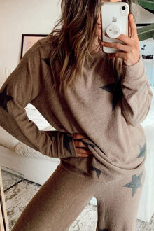 Sterrenprint Loungewear Set Grijs