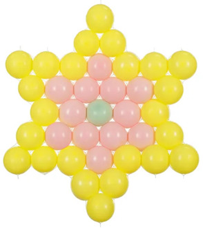 Stervormig Ballon Frame Transparant (63x68cm) Wit - Transparant