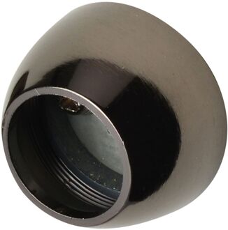 Steun In De Dag Halfrond Zwart Nikkel 20mm - 2 Stuks