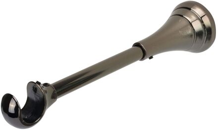 Steun Uitschuif Zwart Nikkel 20mm 11-22cm - 2 Stuks