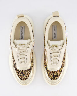 Steve Madden Dames doubletake sneaker glam/leo - maat 40 Beige