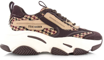 Steve Madden Possession-e brown plaid lage sneakers dames Bruin - 40