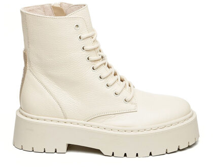 Steve Madden Skylar biker boot van leer Creme - 41