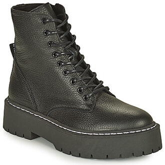 Steve Madden Skylar dames veterboot - Zwart - Maat 36