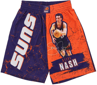 Steve Nash NBA Burst Mesh Trainingsbroek Mitchell & Ness , Multicolor , Heren - Xl,L,M