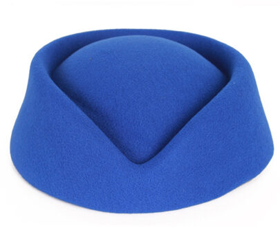 Stewardess hoedje voor dames - blauw - Verkleed hoeden - Carnaval - Luchtvaart