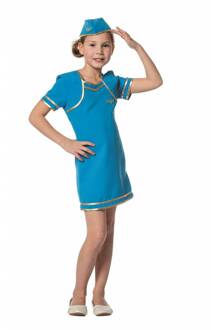 Stewardess Jurkje Meisje Blauw
