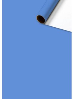 Stewo cadeaupapier uni blauw, formaat 70 x 200 cm
