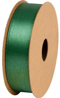 Stewo dubbelzijdig satijn cadeaulint, breedte 15 mm, groen