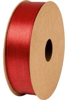 Stewo dubbelzijdig satijn cadeaulint, breedte 15 mm, rood
