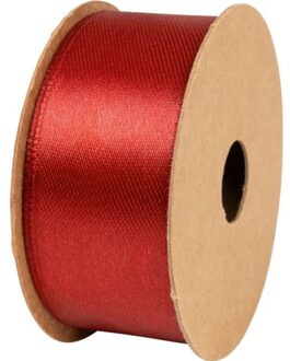 Stewo dubbelzijdig satijn cadeaulint, breedte 25 mm, rood