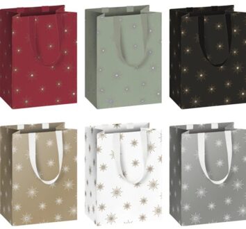 Stewo geschenktasje airi assorti, formaat 10 x 8 x 14 cm