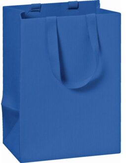 Stewo geschenktasje basic, formaat 10 x 8 x 14 cm., kleur donker blauw