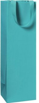 Stewo geschenktasje one colour turquoise, formaat 11 x 10,5 x 36 cm