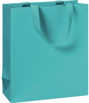 Stewo geschenktasje one colour turquoise, formaat 18 x 8 x 21 cm