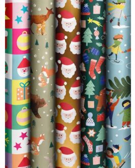 Stewo kerst cadeaupapier sweet xmas, formaat 70 x 300 cm, assorti