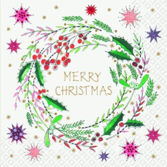 Stewo kerst servetten inge, formaat 33 x 33 cm