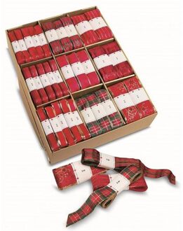 Stewo Prasent cadeaulint kerst selection, lengte 3 meter, kleur rood