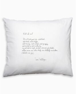 Stichting Plint Plint Kussensloop 'Wat Ik Wil' Toon Tellegen - Poezie Om Te Kussen - Toon Tellegen