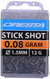 Stick Shots zwart - nickel vislood 1.50mm 0.08g
