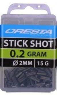 Stick Shots zwart - nickel vislood 2.00mm 0.20g
