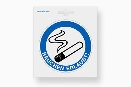 Sticker 110X110 Roken Toegestaan - WU0512190