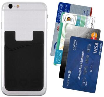 Sticker Back Cover Kaarthouder Case Voor Mobiele Telefoon Pouch Lijm Telefoon Portemonnee Siliconen Kaarthouder Pouch Lichtgewicht/Draagbare