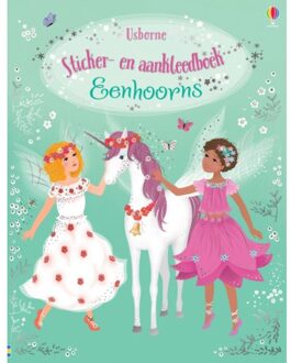 Sticker-en aankleedboek Eenhoorns. 4+