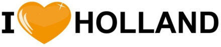 Sticker - I love Holland - 19 x 4 cm - Nederland - landenthema