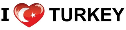 Sticker - I love Turkey - 19 x 4 cm - Turkije - landenthema