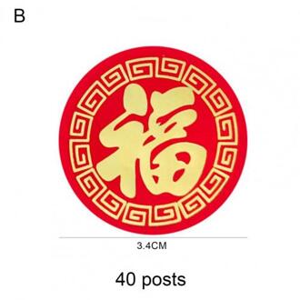 Sticker Onschadelijk Symbolische Ronde Ox Lente Festival Party Sticker Voor Festival