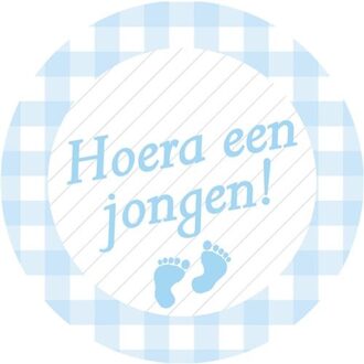 Stickers blauw ''Hoera een jongen''