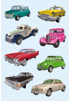 Stickers diverse oldtimers 3 vellen - Stickers Multikleur