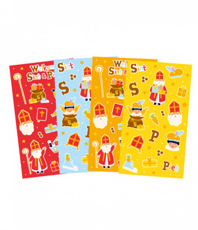Stickers Sint & Piet Cartoon Vigo Multikleur - Print