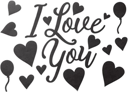 Stickers Valentijnsdag Liefde Rose Sticker Woonkamer Slaapkamer Gesneden Muurstickers Nuevo Estilo De Etiqueta