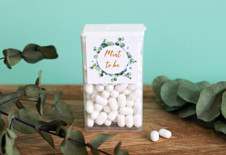 Stickers voor bedankjes vierkant (set van 12)