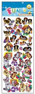 Stickervel animatie honden en katten - Stickers Multikleur